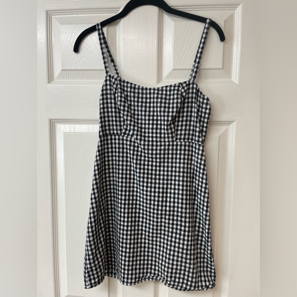John Galt California Brandy Melville Gingham dress black/white Size S